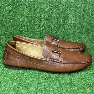 American Classic By De La Rentis Loafer Brown Slip On Driving Moc Shoe Mens 11.5